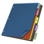 Cardinal Poly Index Dividers, 5-Tab, 11 x 8.5, Assorted, 4 Sets View Product Image