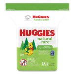 Huggies Natural Care Sensitive Baby Wipes, 1-Ply, 3.88 x 6.6, Unscented, White, 184/Pack, 3 Packs/Carton View Product Image