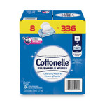 Cottonelle Flushable Wet Wipes, Flip-Top Pack, 5 x 7.25, White, 42 Sheets/Pack, 8 Packs/Carton View Product Image