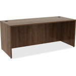 Lorell Essentials Series Rectangular Desk Shell - 29.5" Height x 72" Width x 30" Depth Desk - Material: Metal - Finish: Walnut Laminate Product Image 