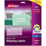 Avery Shipping Labels, Sure Feed, 2" x 4" , 100 Clear Labels (18663) - x 2" Width x 4" Length - Full Sheet - Permanent Adhesive - Rectangle - Inkjet Product Image 