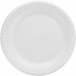 Dart Concorde 9" Nonlaminated Foam Plates - Disposable - 9" Diameter - White - Foam Body - Round Product Image 