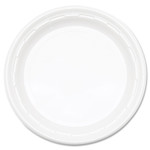 Dart Famous Service Plastic Dinnerware, Plate, 9", White, 125/Pack, 4 Packs/Carton (DCC9PWF) View Product Image