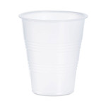 Dart High-Impact Polystyrene Cold Cups, 7 oz, Translucent, 100 Cups/Sleeve, 25 Sleeves/Carton (DCCY7) View Product Image