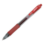 AbilityOne 7520016826565 SKILCRAFT Zebra Gel Pen, Retractable, Medium 0.7 mm, Red Ink, Red/Clear Barrel, Dozen (NSN6826565) View Product Image