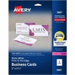 Avery Sure Feed Business Cards - 97 Brightness - A4 - 8 1/2" x 11" - 80 lb Basis Weight - 216 g/m² Grammage Product Image 