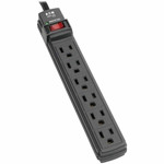 Tripp Lite series Protect It! TLP6B 6-Outlets Surge Suppressor - 6 x NEMA 5-15R - 1875 VA - 360 J - 125 V AC Input - 125 V AC Output Product Image 