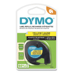 DYMO LetraTag Plastic Label Tape Cassette, 0.5" x 13 ft, Yellow (DYM91332) View Product Image