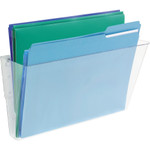 Deflecto Single Unit Wall Pocket, Letter, Stackable, 13"x4"x7", CL (DEF73201) View Product Image