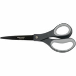 Fiskars Non-stick Titanium Softgrip Scissors - 8" Overall Length - Stainless Steel - Straight Tip - Gray Product Image 