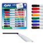 Expo Eraser Cap Fine Magnetic Dry Erase Markers - Fine Marker Point - Erasable - Assorted Ink/ Product Image 