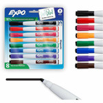Expo Eraser Cap Fine Magnetic Dry Erase Markers - Fine Marker Point - Erasable - Assorted Ink/ Product Image 