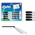 Expo Magnetic Dry Erase Markers - Fine Marker Point - Erasable - Black Ink - Dry Product Image 