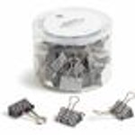 U Brands Binder Clip - Medium - 1" Width - 145 Sheet Capacity - for Paperwork, Paper, Office, Home, School, Document, Notes, File, Assignment - Acid-free, Non-magnetic, Durable, Non-slip Grip - Assorted, Silver, White, Black - Steel, Metal View Product Image