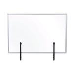 MasterVision Protector Series Glass Aluminum Desktop Divider, 47.2 x 0.16 x 35.4, Clear (BVCGL08019101) View Product Image