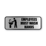 COSCO Employee Wash Hands Sign - Print/Message "Employees Must Wash Hands" - (COS098205) View Product Image