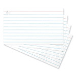 Universal Ring Index Cards, Ruled, 3 x 5, White, 100/Pack Product Image 