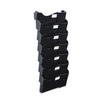 Universal Grande Central Filing System, 7 Sections, Legal/Letter Size, Wall Mount, 16" x 4.75" x 38.25", Black, 7/Pack Product Image 