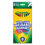 Crayola Ultra-Clean Washable Markers, Fine Bullet Tip, Assorted Colors, 8/Pack (CYO587809) View Product Image