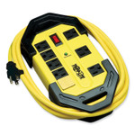 Tripp Lite by Eaton Protect It! Industrial Safety Surge Protector, 8 AC Outlets, 12 ft Cord, 1,500 J, Yellow/Black Product Image 