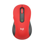 Logitech Signature M650 Wireless Mouse, Large, 2.4 GHz Frequency, 33 ft Wireless Range, Right Hand Use, Red Product Image 