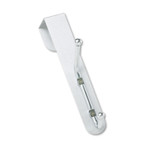 Safco Over-The-Door Double Coat Hook, Chrome-Plated Steel, Satin Aluminum Base Product Image 