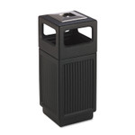 Safco Recessed Panels Waste Receptacle - 15 gal Capacity - (SAF9474BL) Product Image 