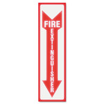 Headline Sign Glow In The Dark Sign, 4 x 13, Red Glow, Fire Extinguisher (USS4793) View Product Image