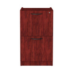 Alera Valencia Series Full Pedestal File, Left or Right, 2 Legal/Letter-Size File Drawers, Mahogany, 15.63" x 20.5" x 28.5" (ALEVA542822MY) View Product Image