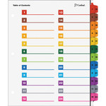 Cardinal OneStep Printable Dividers - 24 Print-on Tab(s) - 8.5" Divider Width x 11" Divider Length - Letter - 3 Hole Punched - Multicolor Divider Product Image 
