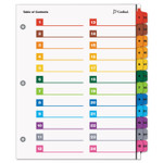 Cardinal OneStep Printable Table of Contents and Dividers - Double Column, 24-Tab, 1 to 24, 11 x 8.5, White, 1 Set (CRD60960) View Product Image