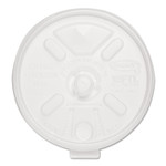 Dart Lift n' Lock Plastic Hot Cup Lids, With Straw Slot, Fits 10 oz to 14 oz Hot Cups, Translucent, 100/Sleeve, 10 Sleeves/Carton View Product Image