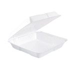 Dart Foam Hinged Lid Containers, 9.25 x 9.5 x 3, 200/Carton View Product Image