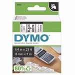 DYMO D1 High-Performance Polyester Removable Label Tape, 0.25" x 23 ft, Black on White View Product Image