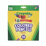 Crayola Long-Length Colored Pencil Set, 3.3 mm, 2B, Assorted Lead and Barrel Colors, 50/Box View Product Image