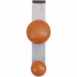 Alba Double Peg Garment Holder - 2 Pegs - 7.8" Height x 2.4" Width - for Garment - Silver, Brown Product Image 