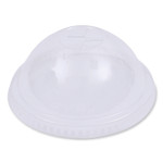 Boardwalk PET Cold Cup Dome Lids, Fits 14 oz to 24 oz Plastic Cups, Clear, 100 Lids/Sleeve, 10 Sleeves/Carton View Product Image