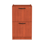 Alera Valencia Series Full Pedestal File, Left/Right, 2 Legal/Letter-Size File Drawers, Medium Cherry, 15.63" x 20.5" x 28.5" (ALEVA542822MC) View Product Image