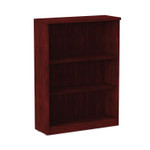 Alera Valencia Series Bookcase, Three-Shelf, 31.75w x 14d x 39.38h, Mahogany (ALEVA634432MY) View Product Image