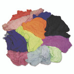 HOSPECO New Colored Knit Polo T-Shirt Rags, Assorted Colors, 10 Pounds/Carton Product Image 