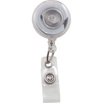 Advantus Translucent Retractable ID Card Reel with Snaps - Plastic, Nylon - Translucent Product Image 