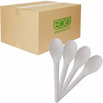 Eco-Products 6" Plantware High-heat Spoons - 1 Piece(s) - Spoon - 1 x Spoon - Disposable - Pearl White Product Image 