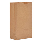 Ross & Wallace Paper Products Grocery Paper Bags, #10 Size, 7" x 4.38" x 13.75", Natural, 500/Bundle View Product Image