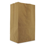 Ross & Wallace Paper Products Grocery Paper Bags, #1/8 BBL Squat Size, Heavy-Duty, 10.5" x 6.25" x 13.88", Natural, 500/Bundle View Product Image