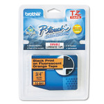 Brother P-Touch TZ Standard Adhesive Laminated Labeling Tape, 0.7" x 16.4 ft, Black on Fluorescent Orange View Product Image