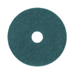 Boardwalk Heavy-Duty Scrubbing Floor Pads, 17" Diameter, Green, 5/Carton (BWK4017GRE) Product Image 