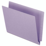 Pendaflex Colored End Tab Folders with Reinforced Double-Ply Straight Cut Tabs, Letter Size, 0.75" Expansion, Purple, 100/Box Product Image 
