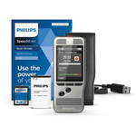 Philips Pocket Memo Voice Recorder (DPM6000) - Omni-directional Microphone - microSD, microSDHC Supported - DSS, MP3, WAV - Standard Play, Quality Play - USB (PSPDPM600002) Product Image 