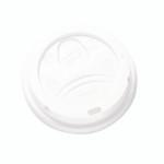 Dixie Dome Drink-Thru Lids, Fits 10 oz to 20 oz Dixie Hot Cups, Plastic, White, 100/Pack View Product Image