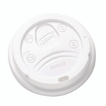 Dixie Dome Drink-Thru Lids, Fits 10 oz to 16 oz Hot Cups, Plastic, White, 1,000/Carton View Product Image